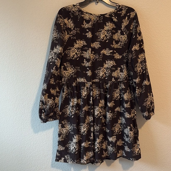 Universal Thread Medium brown floral print corduroy balloon sleeve dress - Picture 7 of 7